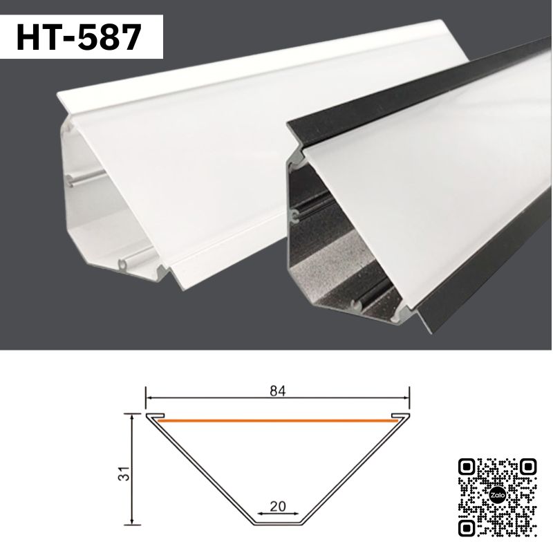 Thanh Nhôm Phào Chỉ Hắt Trần Lắp Nổi 2m | HT587